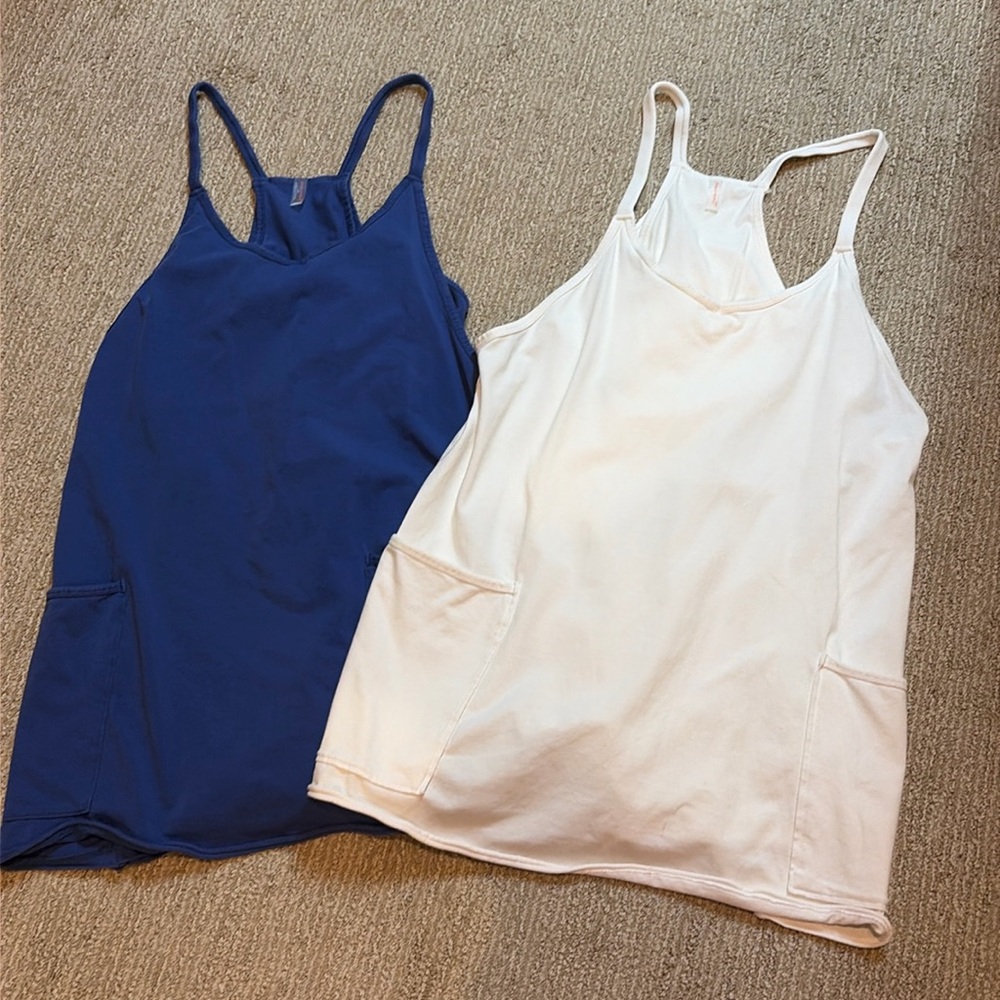Free people athletic romper dresses both size small